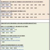 HORARIOS DISCOBUS OCTUBRE